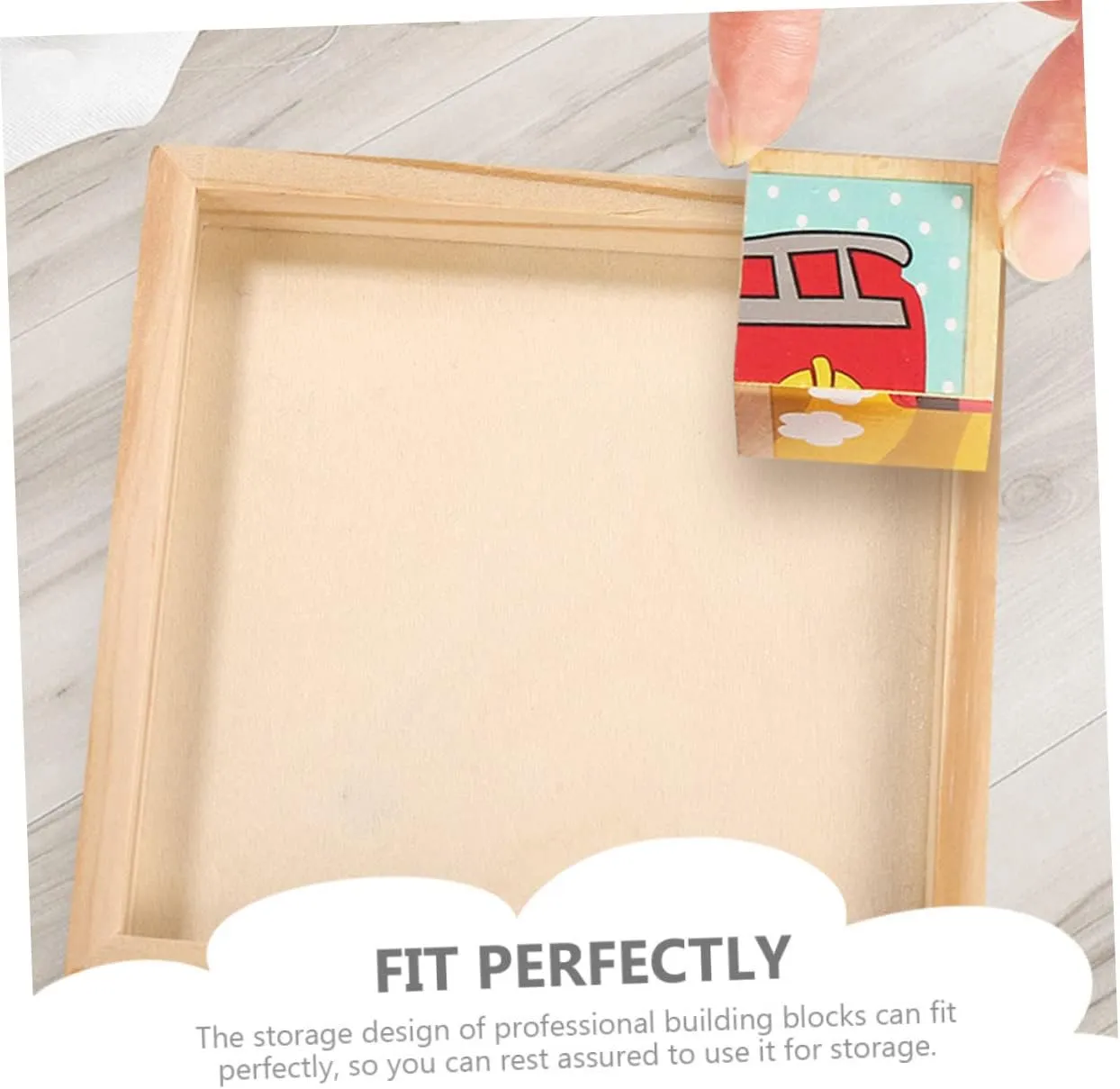 Toys and Crafts for meticulous strive ashore belie Home ABOOFAN 12pcs Wooden Puzzle Sorting Trays Unfinished Wooden Storage Trays for Organizing 