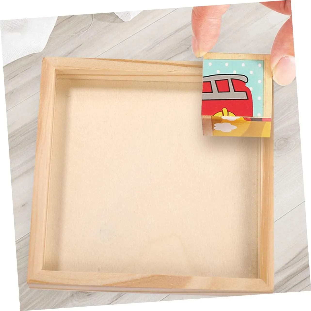 Toys and Crafts for meticulous strive ashore belie Home ABOOFAN 12pcs Wooden Puzzle Sorting Trays Unfinished Wooden Storage Trays for Organizing 