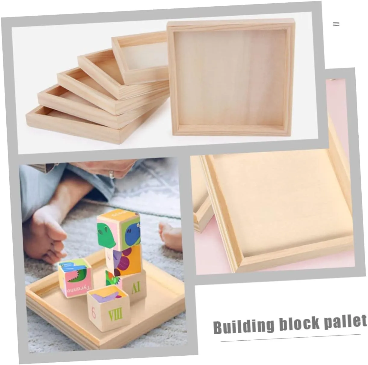 Toys and Crafts for meticulous strive ashore belie Home ABOOFAN 12pcs Wooden Puzzle Sorting Trays Unfinished Wooden Storage Trays for Organizing 