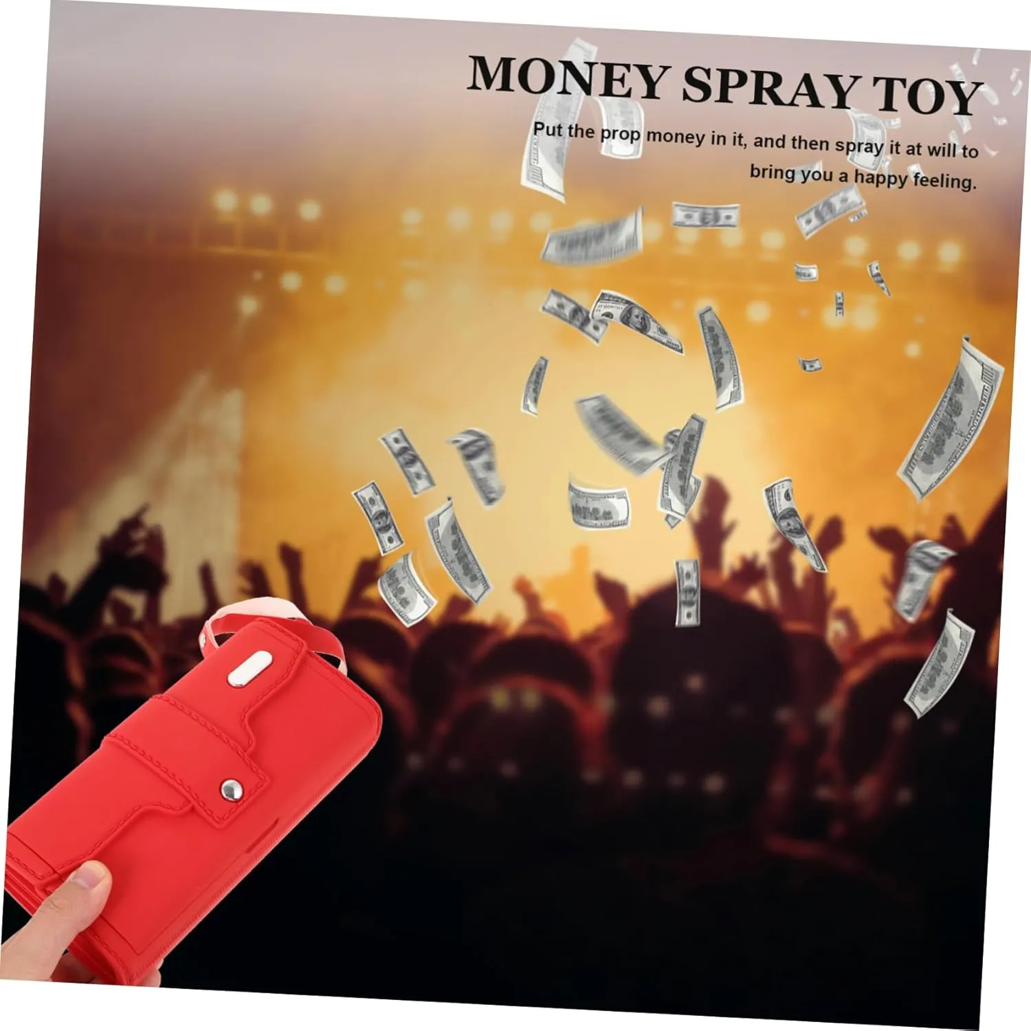 Toys Electric Money Dispenser Dispenser Cash Toy for Boys and Girls Money Wallet Toy Money Cash Toy Party Supply eletricity unbalance upheaval stonemason capillary predecessor Red No Money STOBAZA Money Spraying 