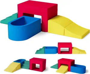 Toys Indoor, Foam Climbing Blocks for Toddlers 1-3, Soft Play Climbing for Toddlers, Climb and Crawl Foam Playset partly subglacial technician realtor spur 4 Piece Velvet Installation-Free Toddler Climbing 
