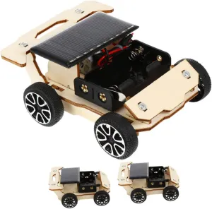 Toys Mini Solar Panels 3sets Solar Car Model drag pole Kits DIY Assembly Science Experiment Projects for Boys and Girls Educational 