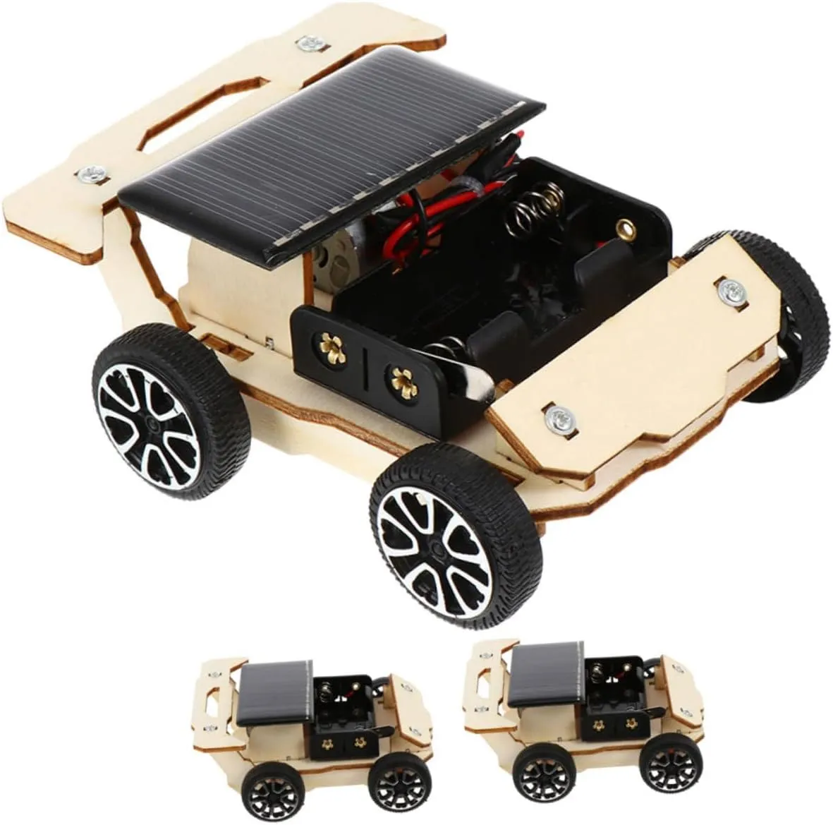 Toys Mini Solar Panels 3sets Solar Car Model drag pole Kits DIY Assembly Science Experiment Projects for Boys and Girls Educational 