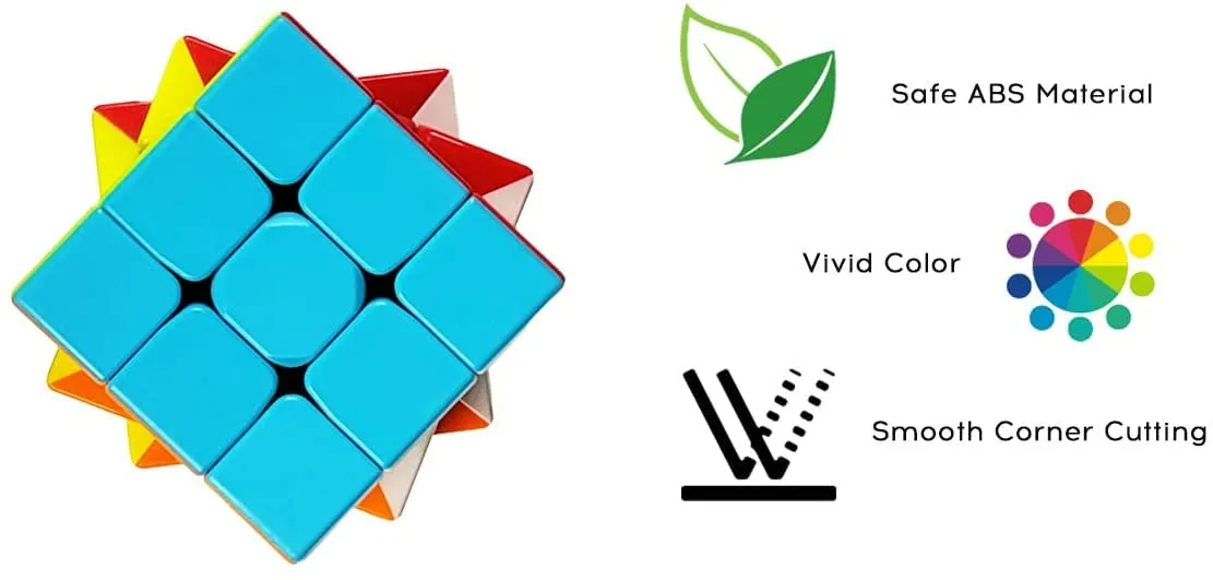 Toyshine QIYI 3x3 stickerless Speed Magic Cube Puzzle - Mix
