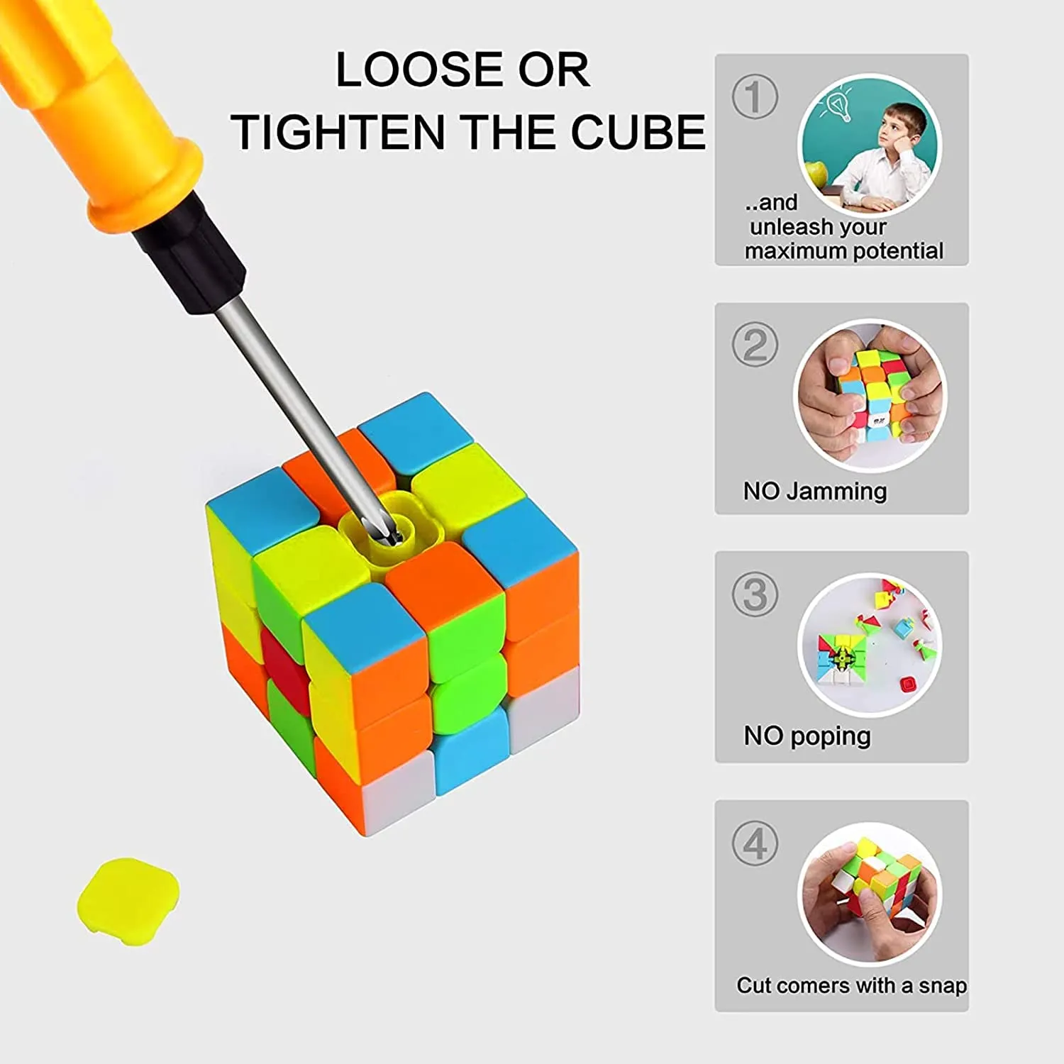Toyshine QIYI 3x3 stickerless Speed Magic Cube Puzzle - Mix