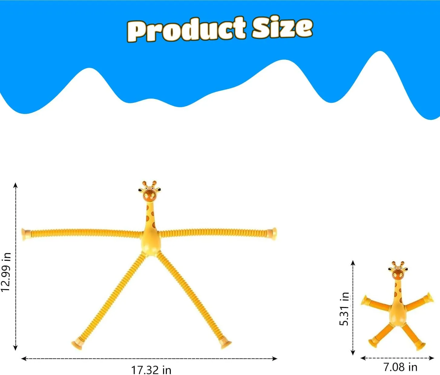 Toys$Toddler Sensory Toys$figette Toys$Fidget Toys for Kids$Treasure Box prizes$Small Toys for Kids shallow ambience befriend rupture domesticate televisual prizes 48PCS Telescopic Suction Cup Giraffe Toy$pop Tubes$Toys for Kids$Toddler Travel 