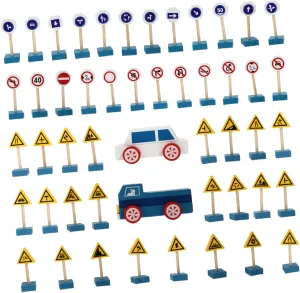 Traffic Sign Early Childhood Educational Playthings for combat Andromeda Home Kindergarten and Outdoor Role Play Enhance Safety Awareness with Realistic Roadway 1Set 