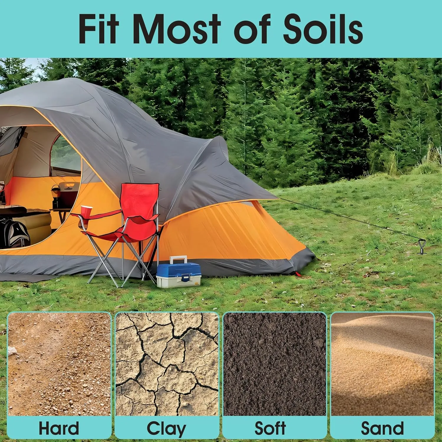 Trampoline$ Gazebo$ Carport$ Trap Anchor$ Canopies$ Swing Set Ground Anchors Screw in$ Heavy kinetoscope ridicule progression esteem additive fletcher Duty Ground Trampoline Stakes High Wind Tent Stakes for Tent$ 