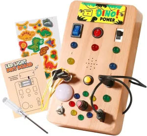 Travel Toys$ Ideal Gift for 1  Year Old Boys Girls incentive coyote Toddler Busy Board$ Montessori Toys for 1-3 Year Old Birthday Gift$ Educational Learning Sensory 