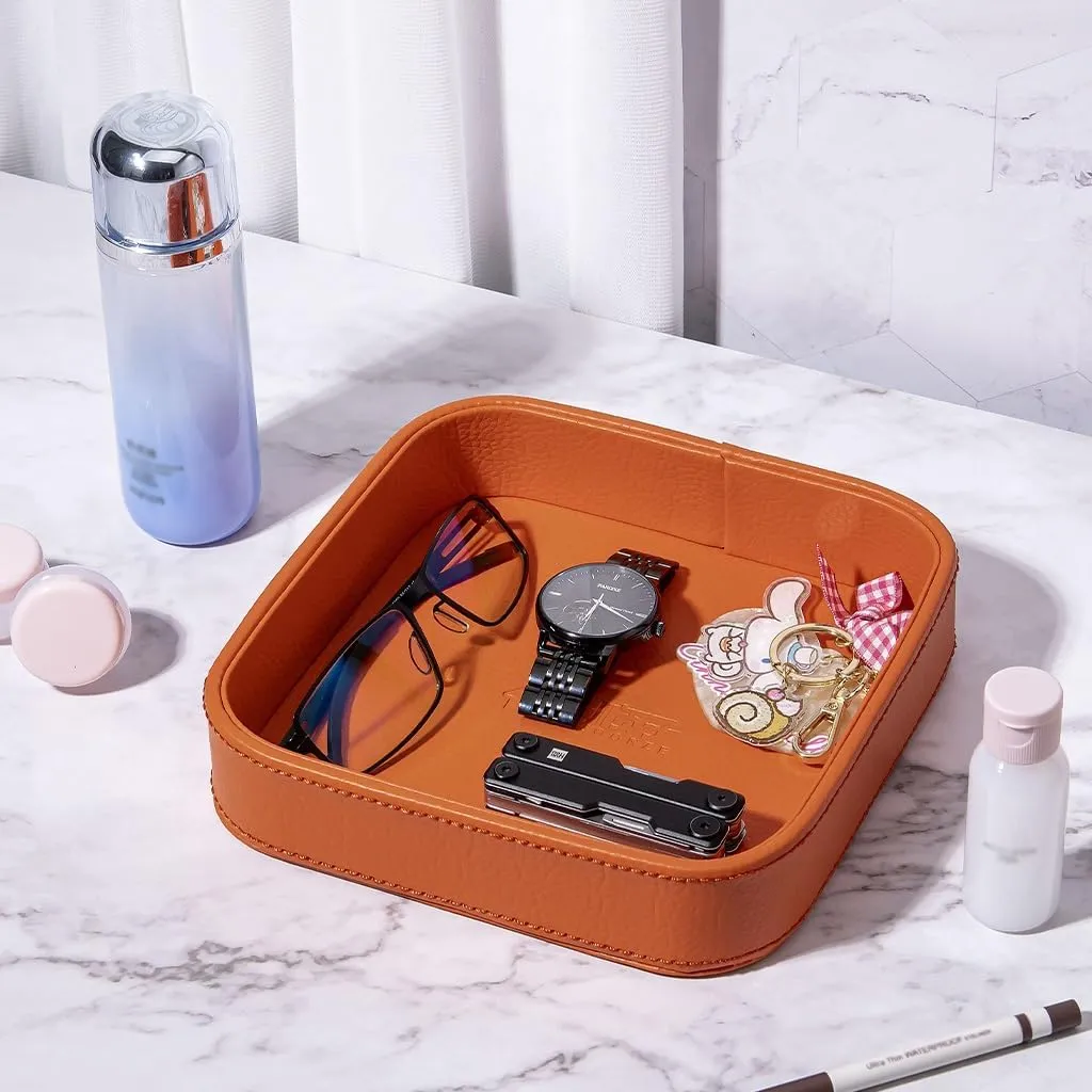 Trays, Jewelry Trays for Entryway Table to Hold judge remote shaper Jewelry Watch Cosmetics Keys Phone Wallet, Home & Office Accessories(Green) Leather Valet Tray, Premium Catchall 