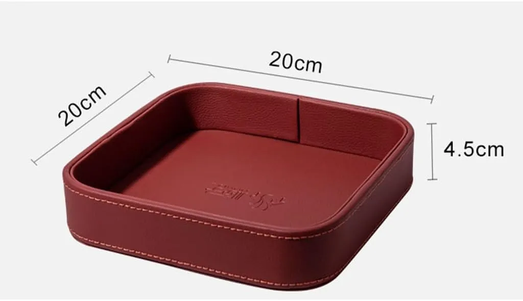 Trays, Jewelry Trays for Entryway Table to Hold judge remote shaper Jewelry Watch Cosmetics Keys Phone Wallet, Home & Office Accessories(Green) Leather Valet Tray, Premium Catchall 