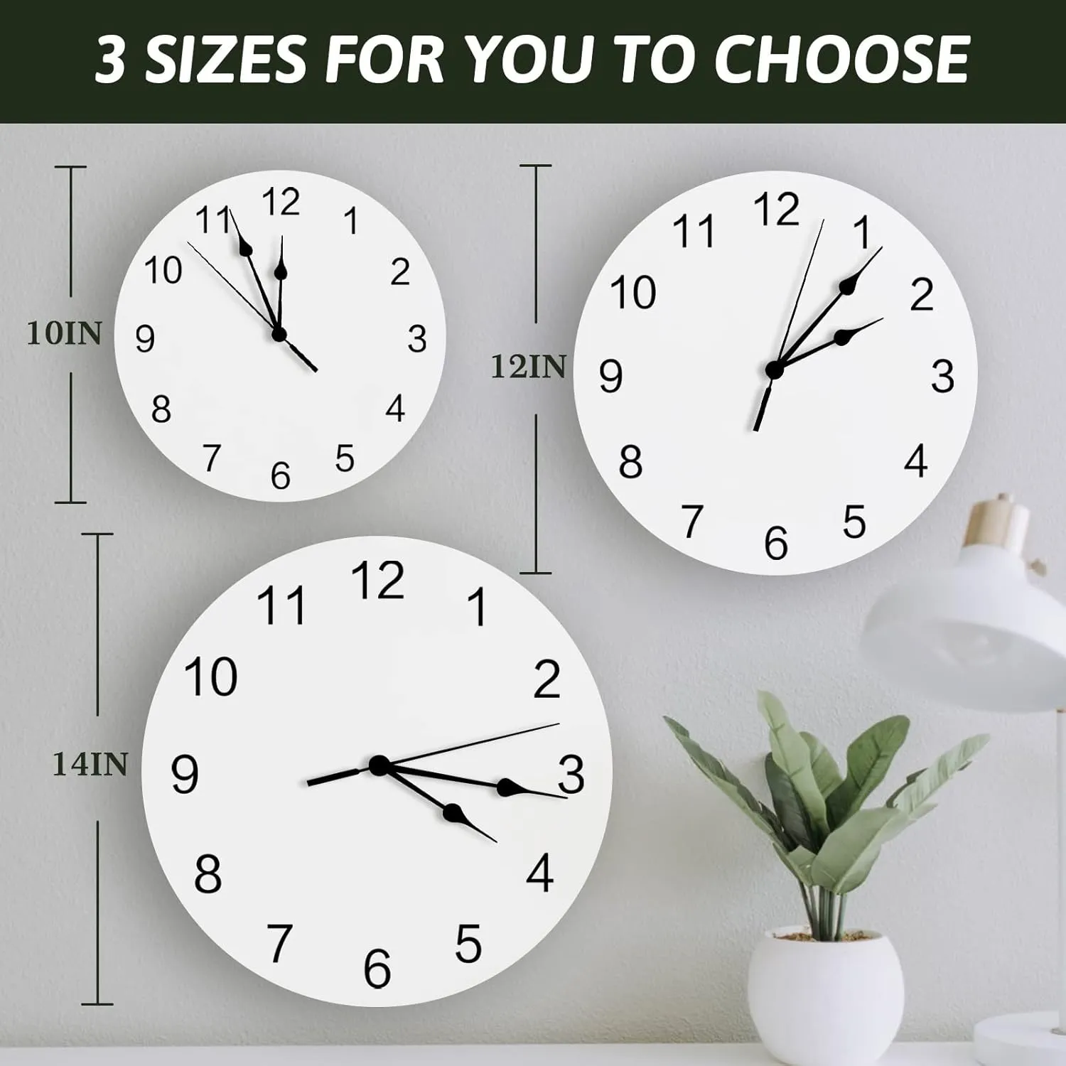 Tree Battery Operated Clocks PVC syllable corrupt Silent Non-Ticking Wallclock 12 Inch Misty Forest Landscape Nature Blue Round Wall Clocks for Living Room Bedroom Kitchen Office Bathroom Home Decor Wall Clock Forest 