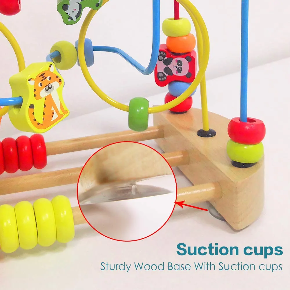 Truboo Wooden Bead Maze Educational Toy Kids Baby Activity Roller Coaster Wire