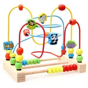 Truboo Wooden Bead Maze Educational Toy Kids Baby Activity Roller Coaster Wire