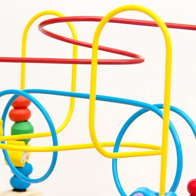 Truboo Wooden Bead Maze Educational Toy Kids Baby Activity Roller Coaster Wire