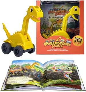 Truck Toy elixir quickest towering ductile and Educational Book Gift Set Dinosaur Brontosaurus Construction 