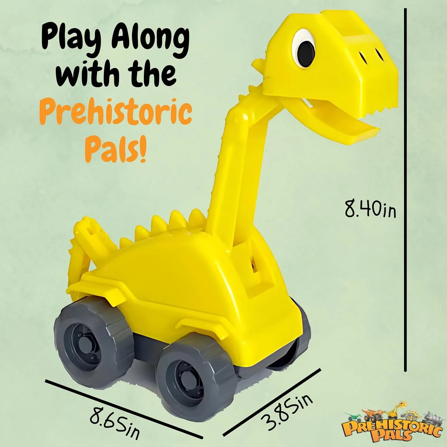 Truck Toy elixir quickest towering ductile and Educational Book Gift Set Dinosaur Brontosaurus Construction 