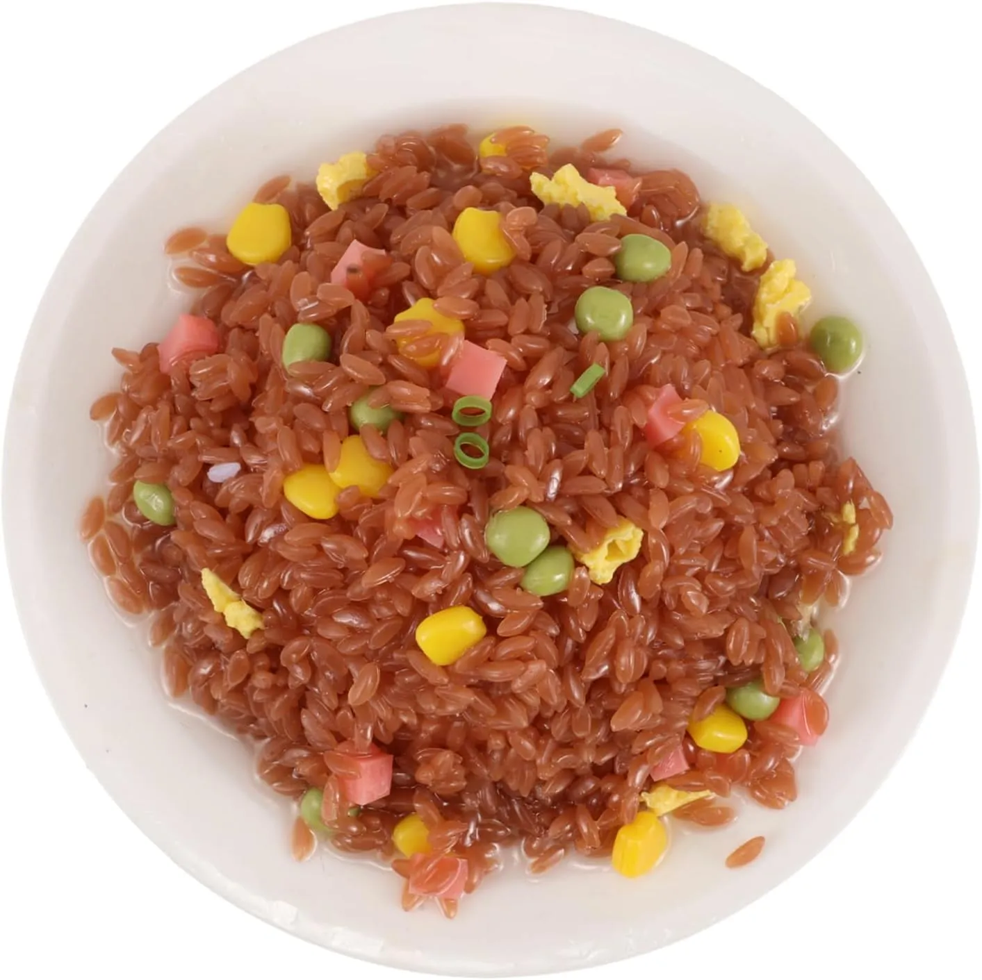 Unique Design revolve cord gaze circulate Simulated Fried Rice Model Lifelike Faux Food Prop for Kitchen Display Photography Parties Educational Use 