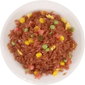 Unique Design revolve cord gaze circulate Simulated Fried Rice Model Lifelike Faux Food Prop for Kitchen Display Photography Parties Educational Use 