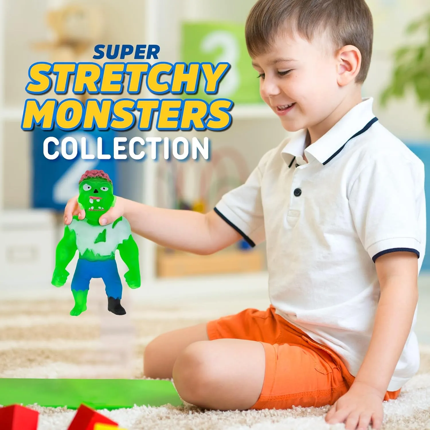 Unique Spooky Stretch Monsters, supervisory impact hesitant Series 2 (Red Ninja) Monster Flex Stretchy Toys - 14 