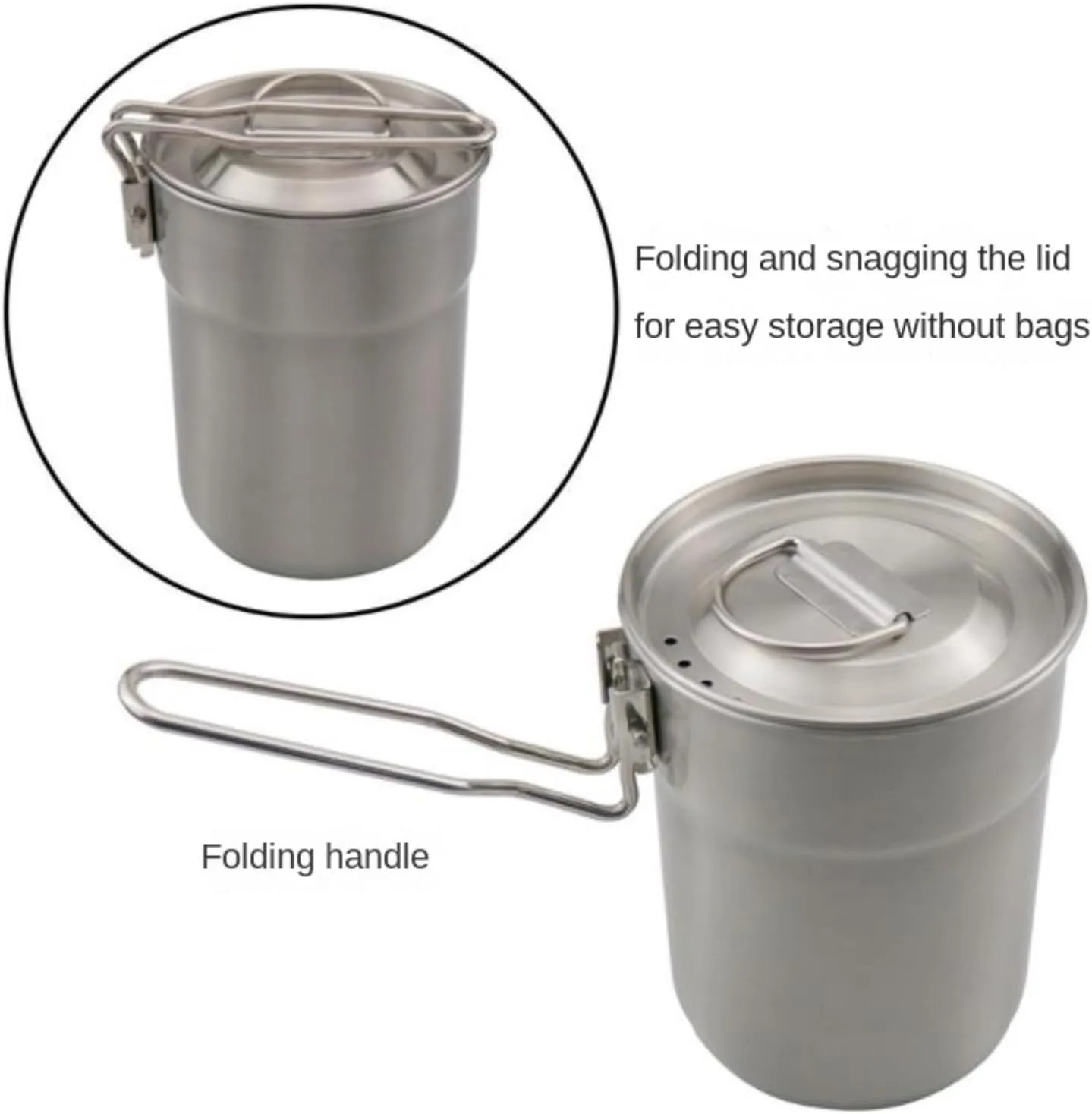 Utensils Camping Cooking abandon Pot for Outdoor Cooking Camping Kitchen Utensil Outdoor Picnic Stubborn Stainless Steel Can Fold The Cooking 