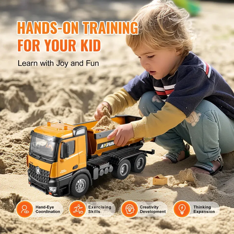 VEVOR RC Excavator Dumper Car Remote Control Engineering Vehicle Crawler Truck Bulldozer Toys for Boys Kids Christmas Gifts