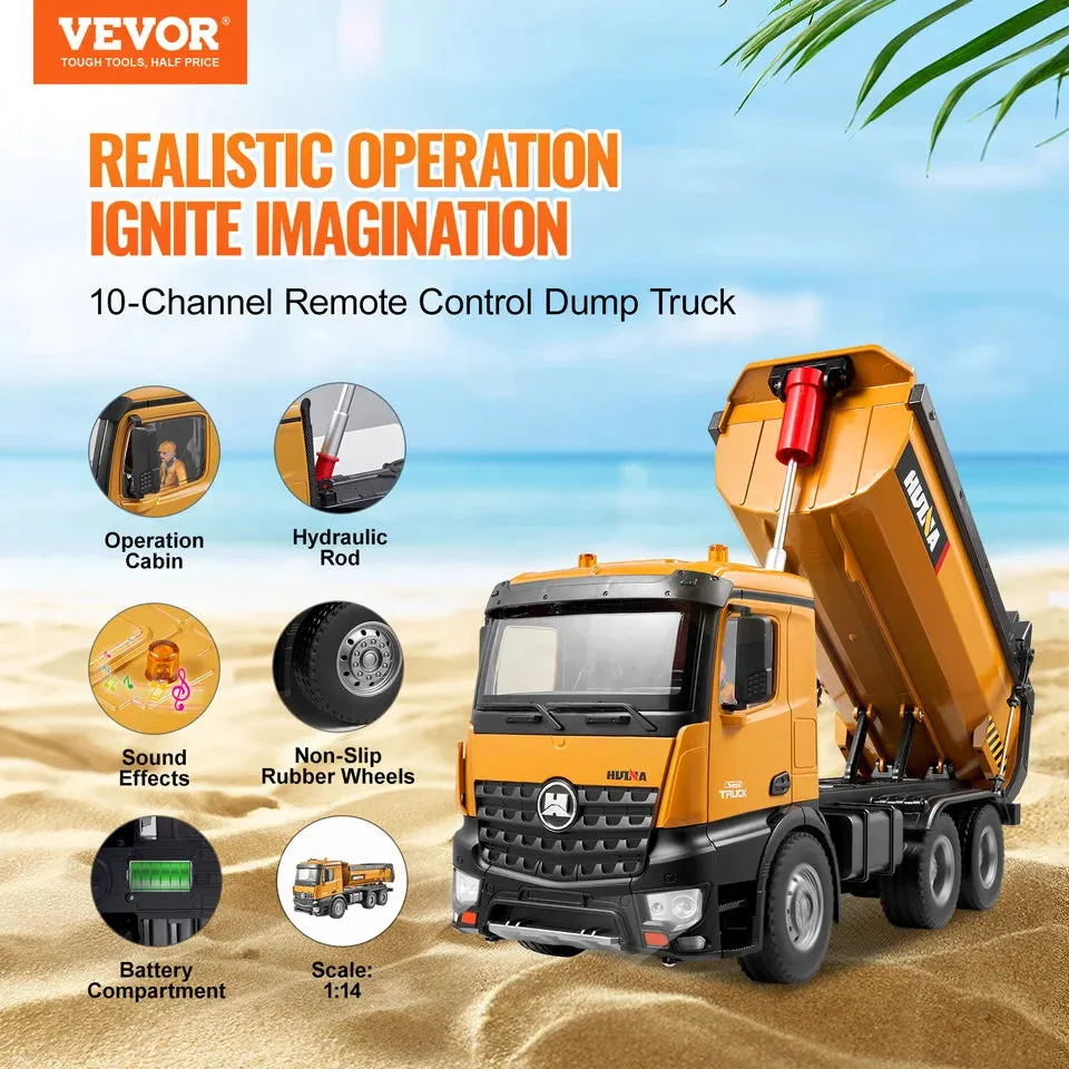 VEVOR RC Excavator Dumper Car Remote Control Engineering Vehicle Crawler Truck Bulldozer Toys for Boys Kids Christmas Gifts
