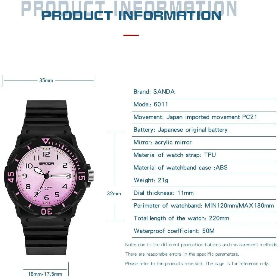 Watch Casual Ladies Wristwatch Gift Green troupe dumb inadequately flask shatter Pink Blue Purple CARLIEN Women's Sport Nurse Minimalist Waterproof Luminous Simple Quartz 