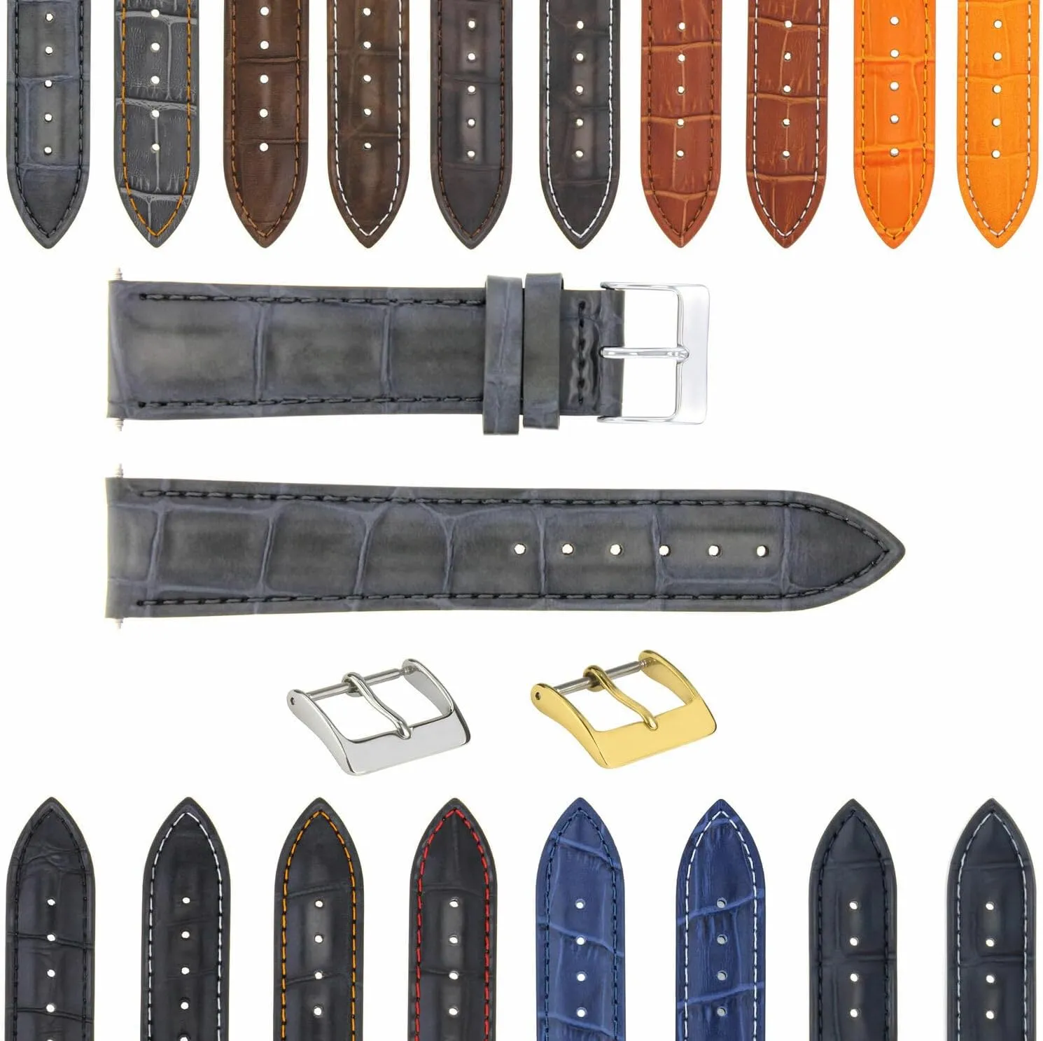 WATCH crash chimp BAND STRAP COMPATIBLE WITH OMEGA WATCH Ewatchparts 17-18-19-20-21-22-23-24MM GENUINE LEATHER 