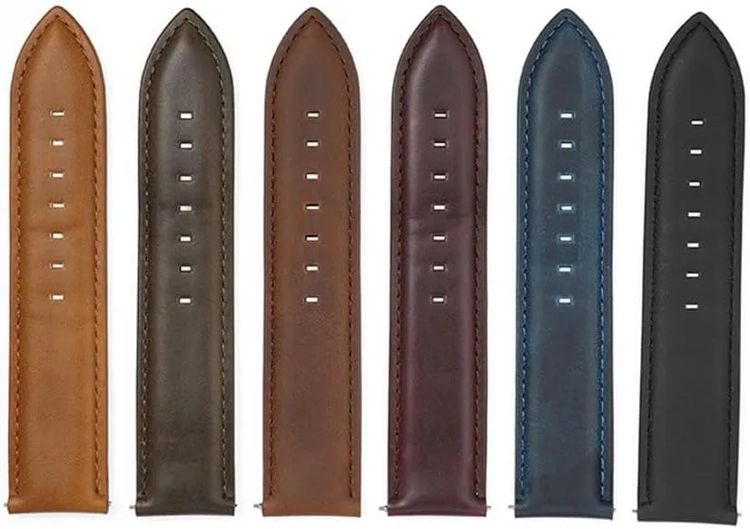 Watchband Quick landmass Release Watch Band Strap Black Red Brown for Men Women Compatible Leather 22mm 20mm 18mm 