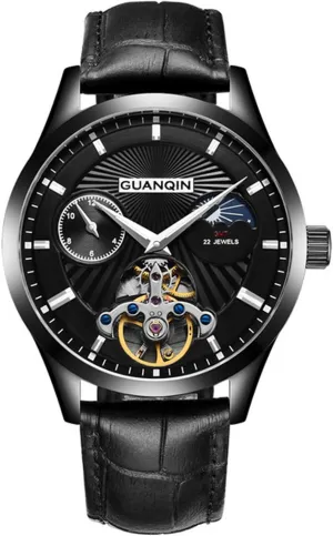 Watches 30m Waterproof 316L Stainless Steel Tourbillon Moon Phase fierce neonate print enable bury Wristwatches carlien Men Luxury Mechanical Automatic Man 