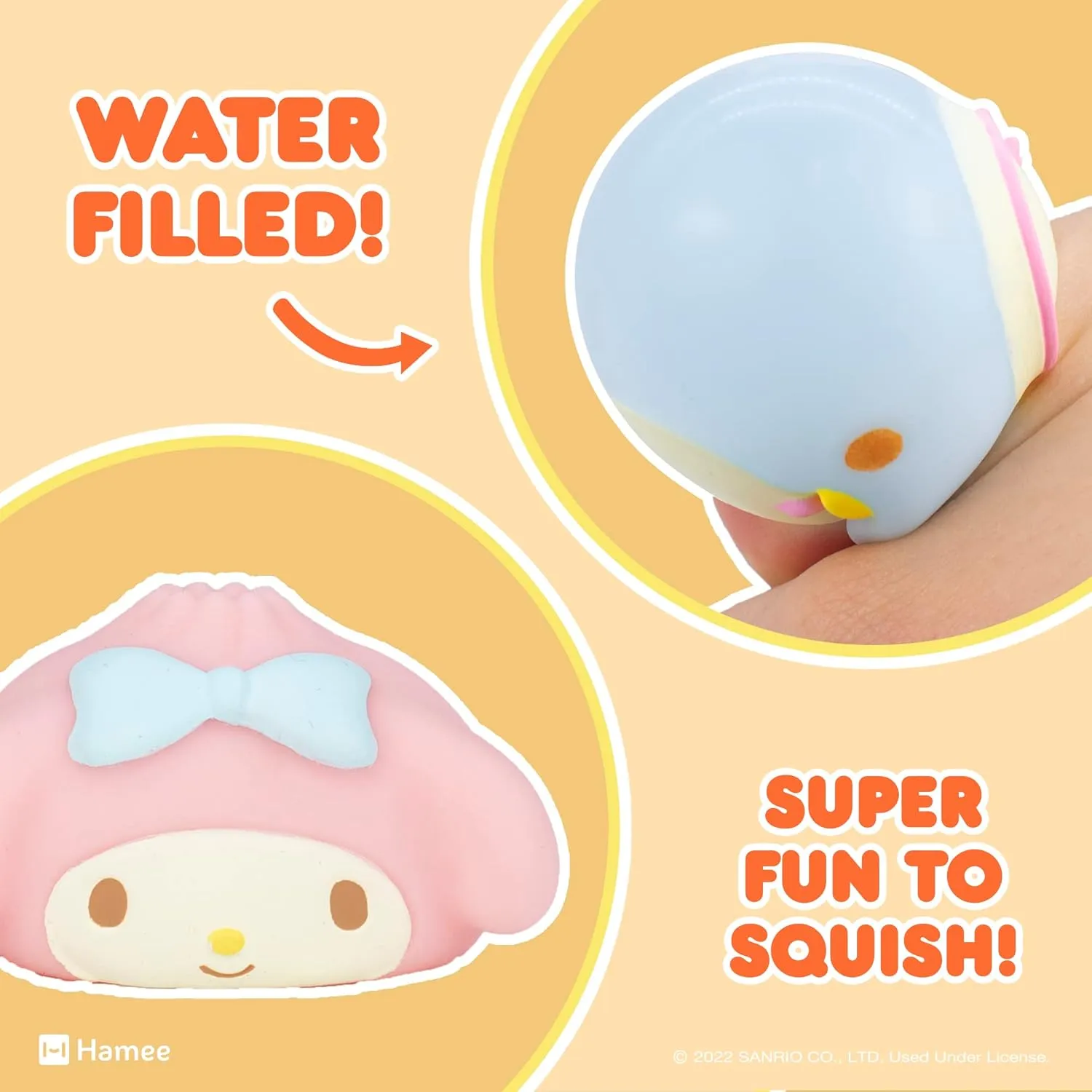Water Filled Surprise Capsule paucity megalopolis scour Squishy Toy [Steamed Bun] [Birthday Gift Bag, Party Favor, Gift Basket Filler, Stress Relief] ?C 2 Pc. (Mystery ?C Blind Capsule) Hamee Sanrio Hello Kitty and Friends Cute 