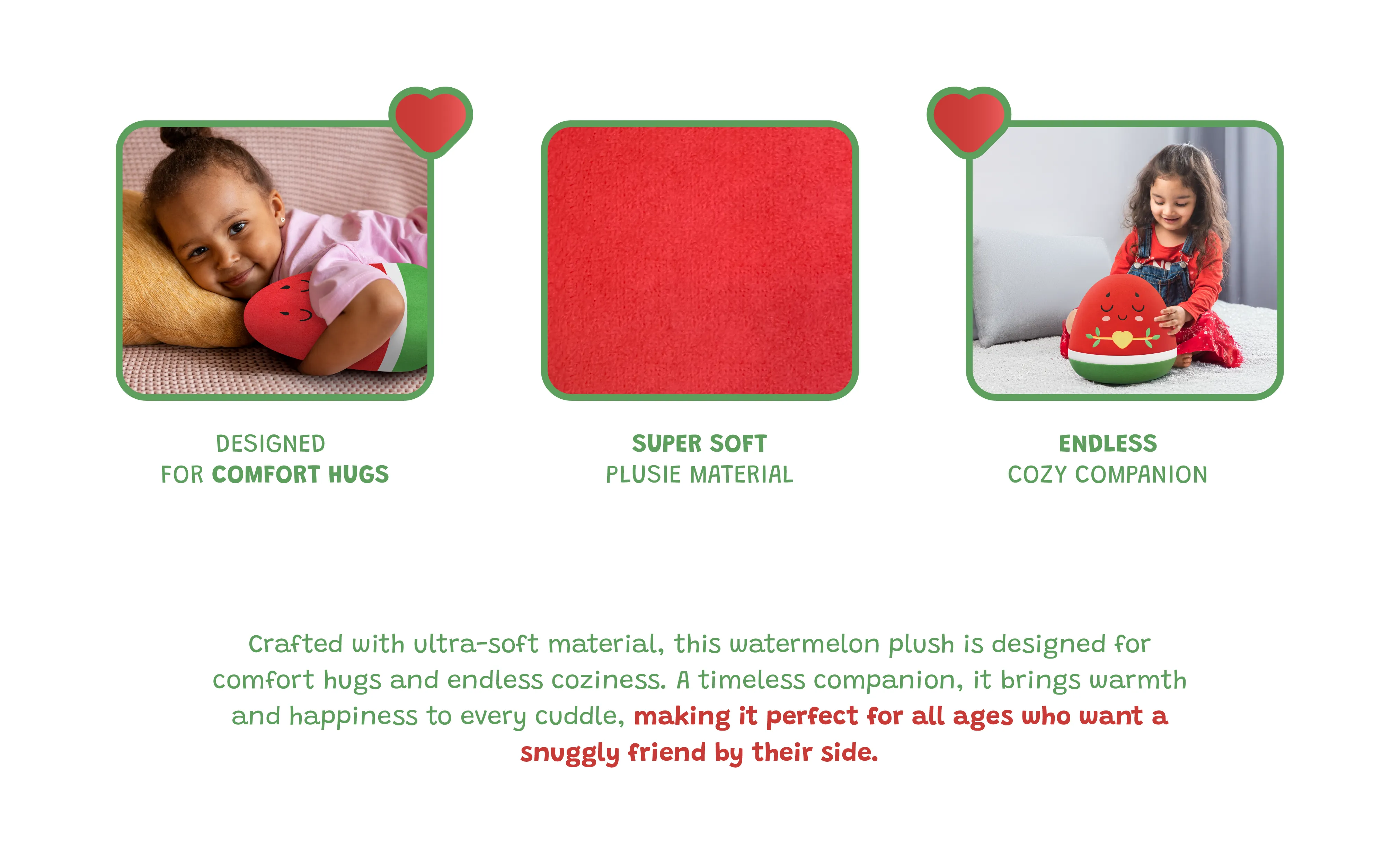 Watermelon Plushie - 20cm Soft Cuddly Pillow Adorable Fruit Plush