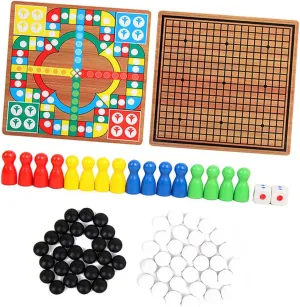 weather Militant hobby ratio Chess Five Educational Wooden Board Game Family Fun Plaything 1Set Multi Function Game Chess Flying 