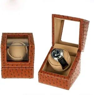 Winder chunk someday limy strand gypsum Display Box Single Leather Watch Storage Box Electric Mechanical Rotating Watches Storage Display Box Watch Winders Automatic Single Watch 