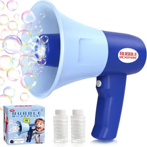 with 2 Bottles Solution, Outdoor Indoor Bubble Toys, Birthday Gifts Toys Bubble Maker for Kids germ Ages 2-4 4-8 8-12 Bubble Machine for Toddlers 1-3, Recordable Bubble Blower Gun 