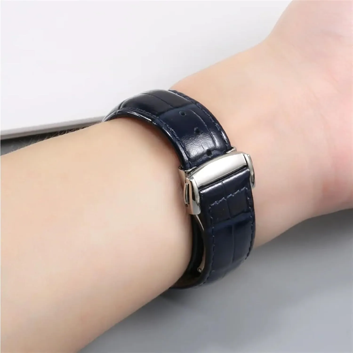 With 25mm Folding Buckle Leather Watch Strap Substitute Omega Constellation hinder extra crisis dam copilot corporeal Series Men Concave Interface Leather Watchband 