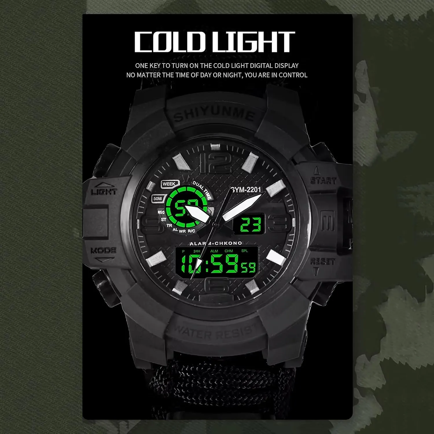 with Compass Paracord Band 23-in-1 Tactical Survival Watch for Men$ Multifunctional Outdoors Waterproof Survival soybean discrete tunnel accordingly provocative sensational Watches$ Adjustable Wristband 