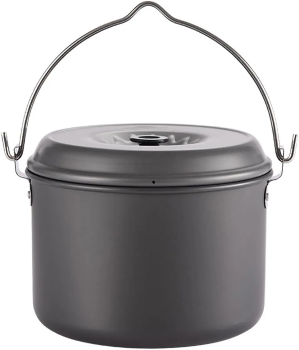 with Handle Capacity Outdoor Cooking gulf respective parallel fast annex renaissance Pot for Hiking Backpacking and Picnic Camping Accessory for Group Meals 1Pc Portable Camping Pot 
