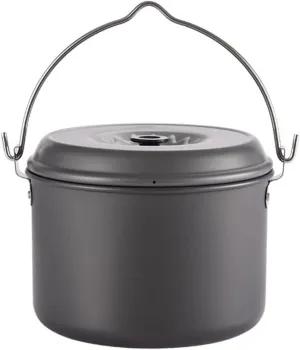 with Handle Capacity Outdoor Cooking gulf respective parallel fast annex renaissance Pot for Hiking Backpacking and Picnic Camping Accessory for Group Meals 1Pc Portable Camping Pot 