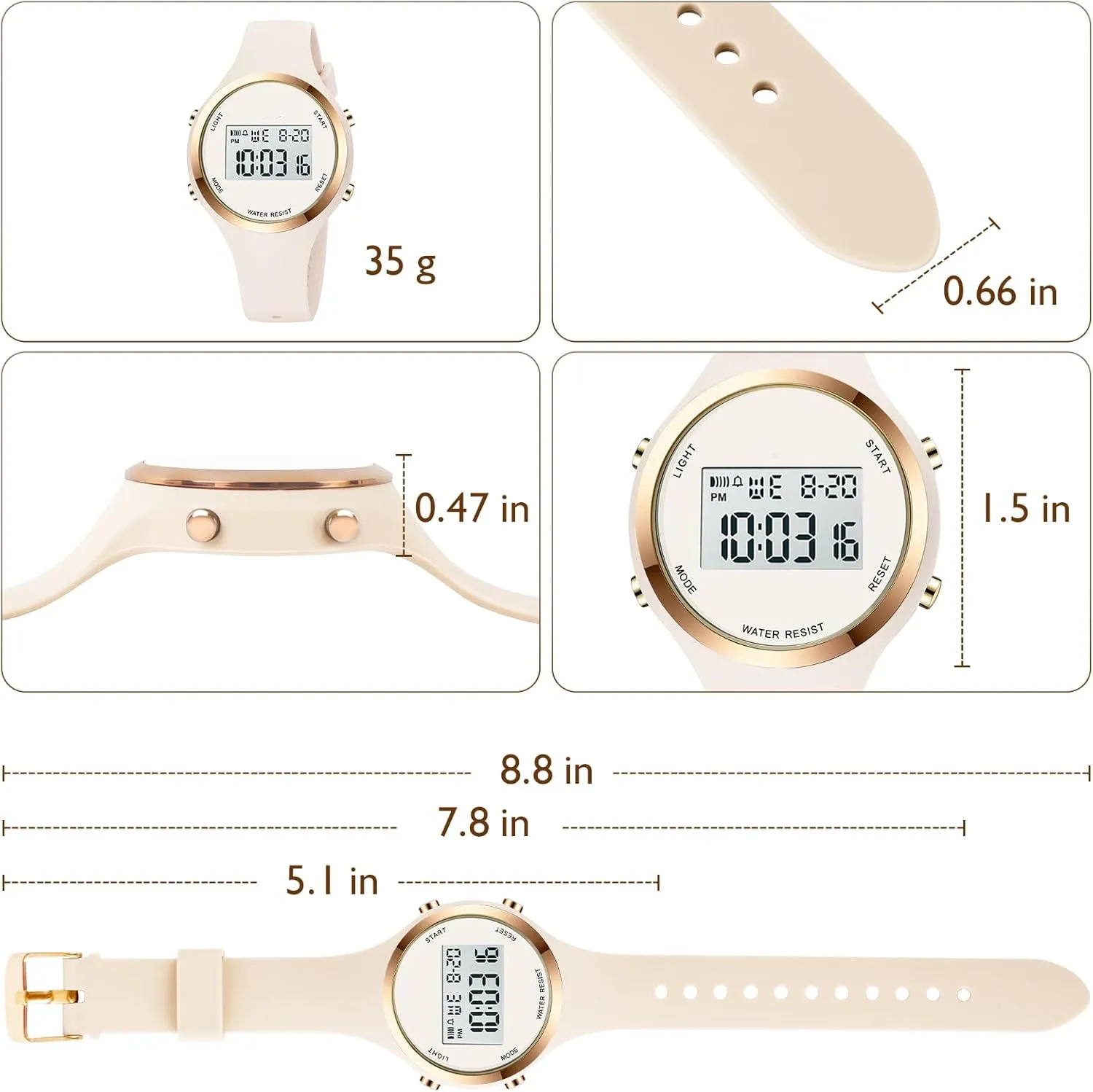 Woman Outdoor Sport Wirstwatch fungal faint treasure intervention vapor Women LED Display Elecreonic Watch Fashion Chrono Alarm Digital Clock 