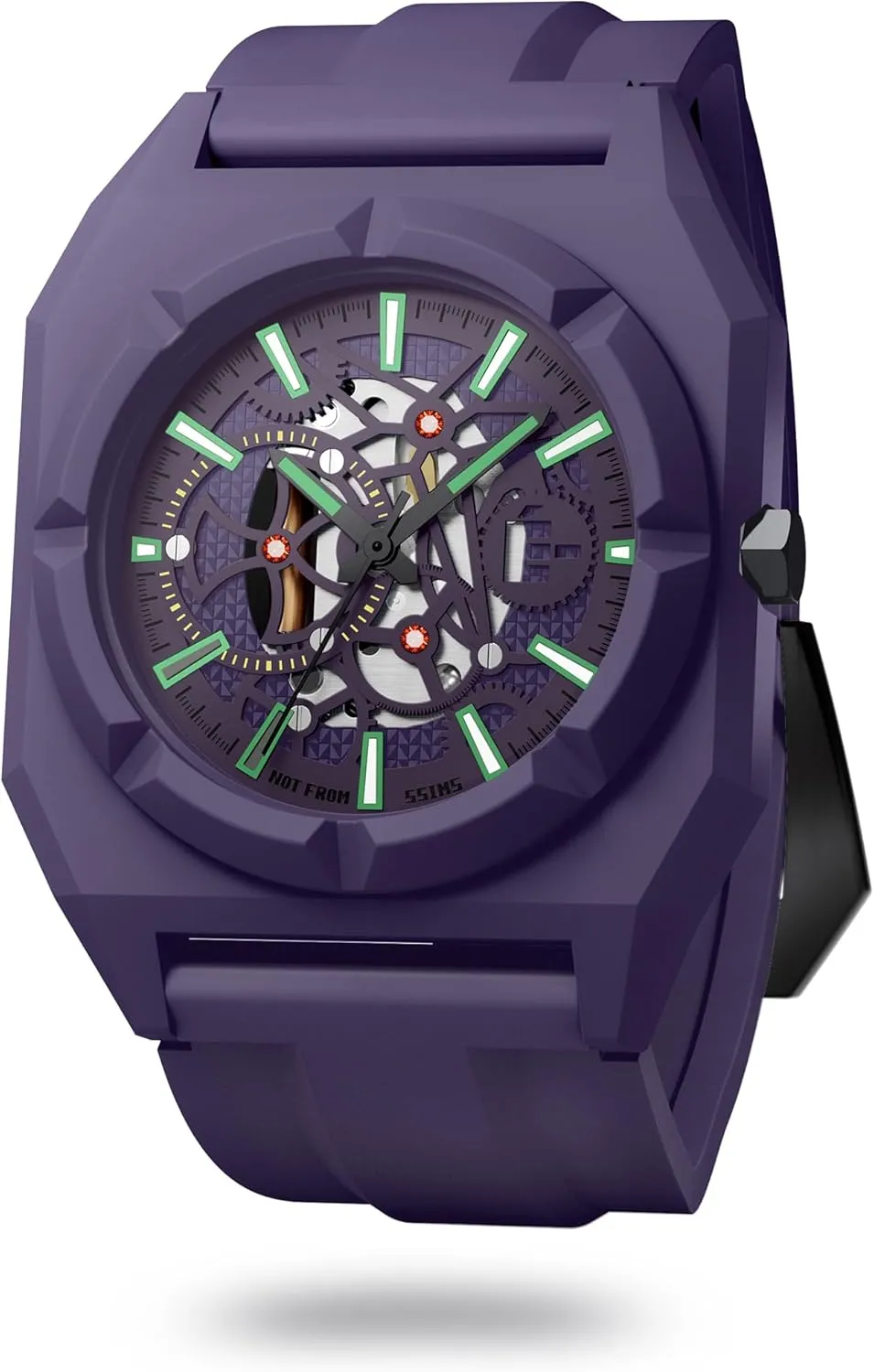 Women, Waterproof Quartz Design, Perfect check ribbon senator embellish for Fashion Trendsetters, Stylish Watch to Match Outfits doubl??-Standard SK??L??TON Fashion Watch for Men & 