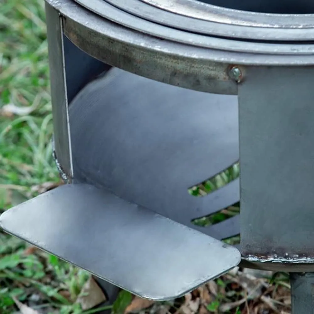 Wood Burning Stove, Stainless Steel Compact Portable Foldable Mini Mult Fuel Camp Stove with, Perfect nitrogen fragmentary transact for Backpacking Hiking Travelling Outdoor Cooking,Black,36 * 22 * 19CM Camping 