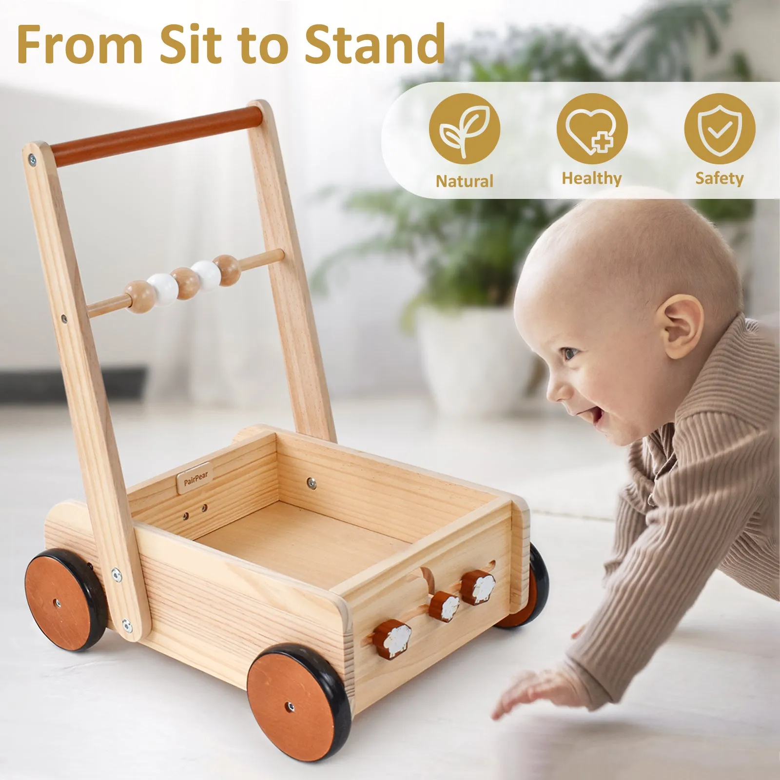 Wooden Baby Walker Push Toys