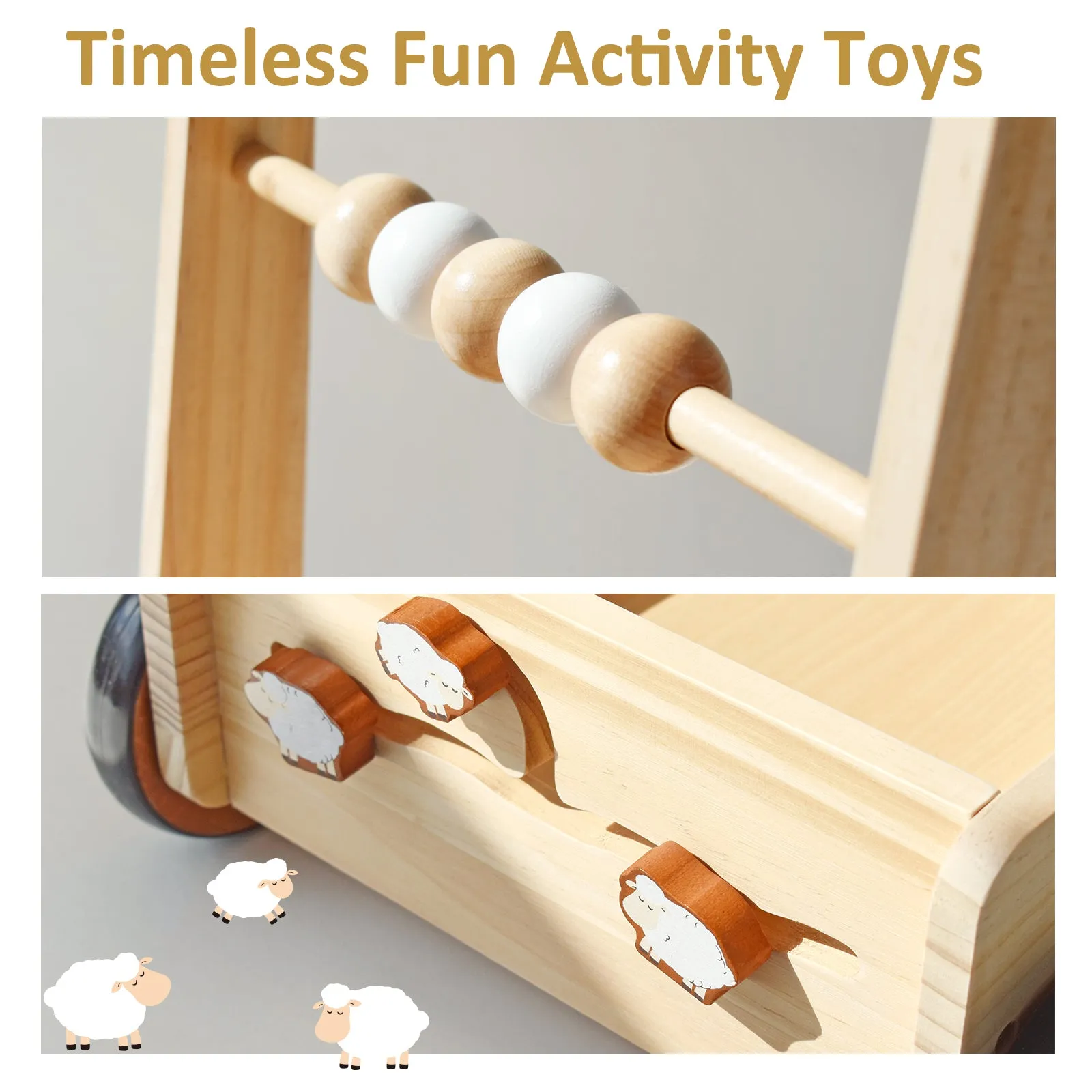 Wooden Baby Walker Push Toys