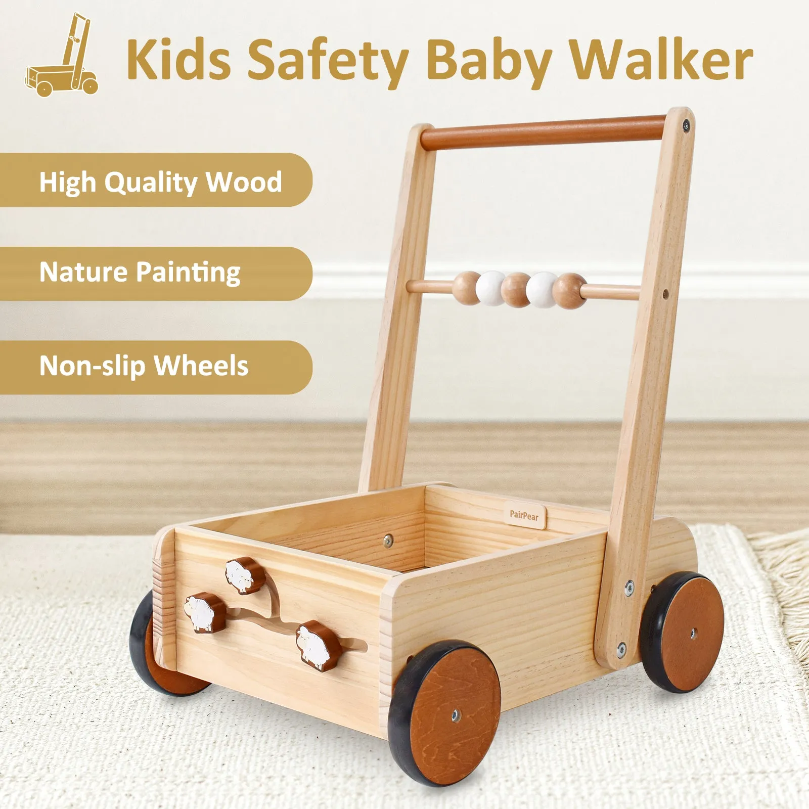 Wooden Baby Walker Push Toys