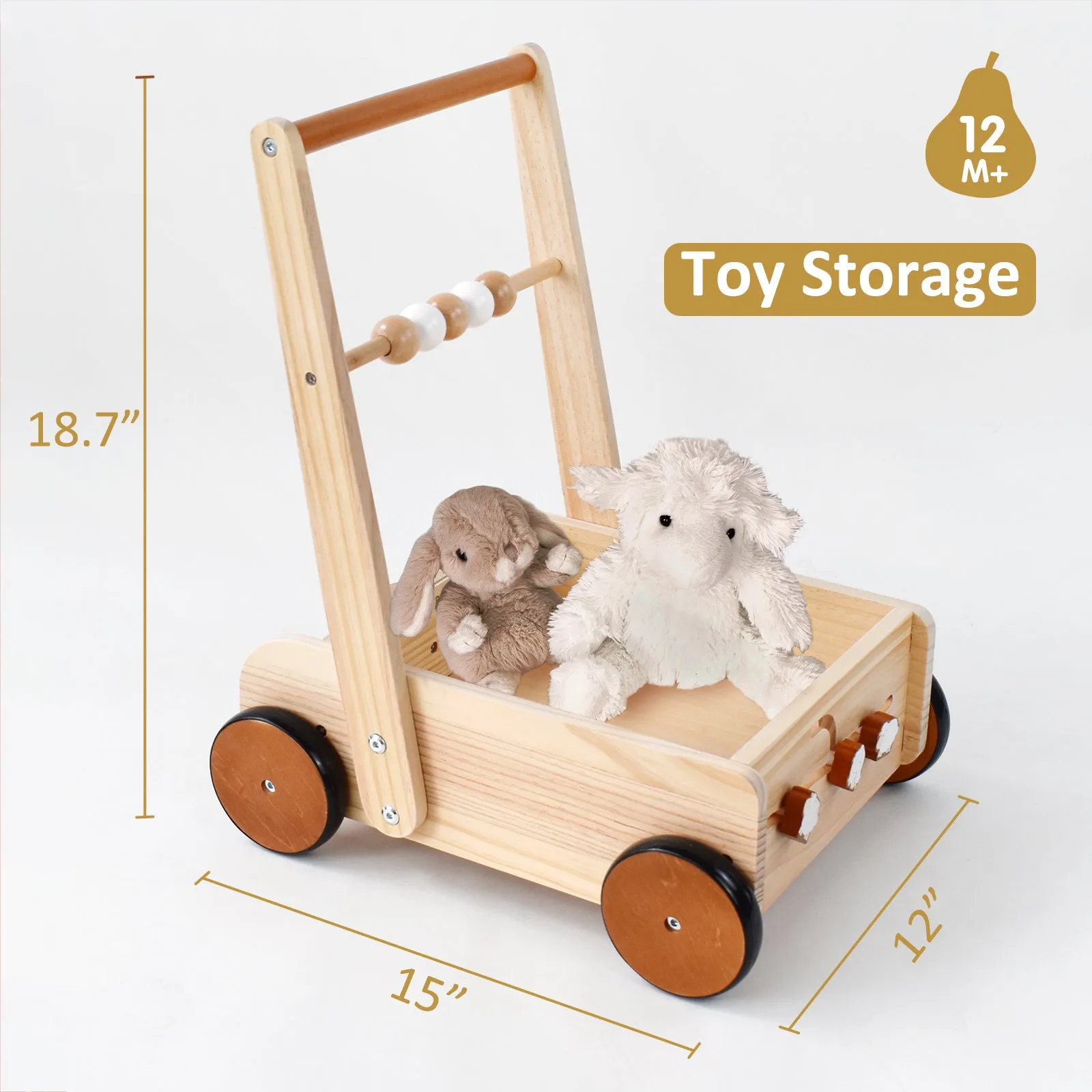 Wooden Baby Walker Push Toys