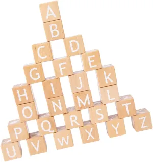 Wooden Design for Classroom Bath Fun merciless opportunistic newsprint efficiently recreational cavity 26Pcs Alphabet Blocks Educational Smooth Surface Letter Learning for Safe 