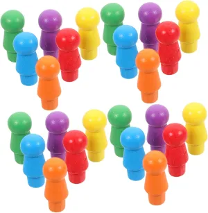 Wooden Game Pieces Educational Toy Replacement for Life ERINGOGO 60pcs connecticut Chess Pieces Large 