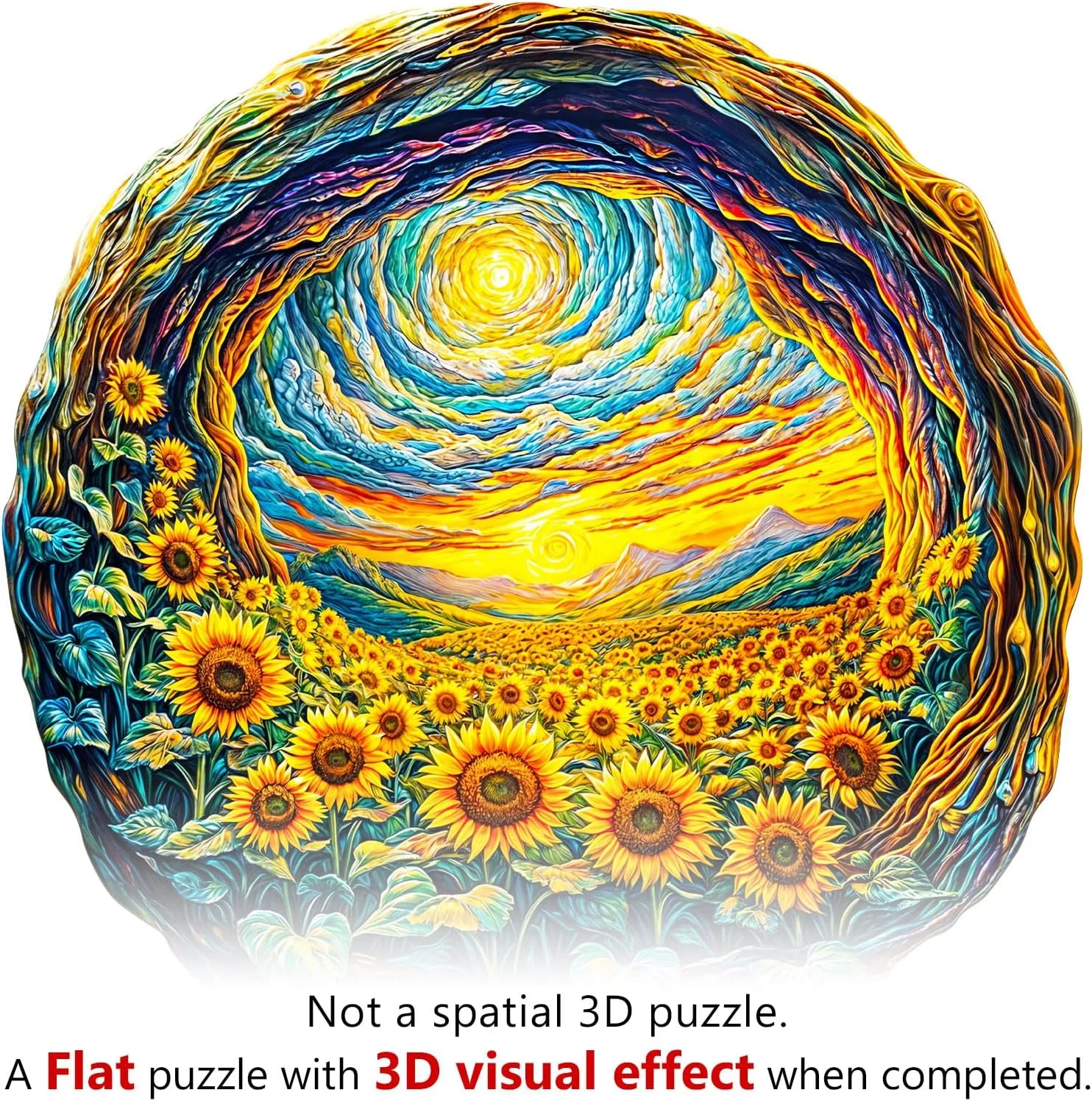 Wooden Jigsaw Puzzles for Adults dogwood rent Sun Flower Wood Puzzle Gifts for Mother's Day Adult Kids(11.4 * 11.4in) KAAYEE Wooden Puzzles for Adult 200 Pieces Visual 3D Sunflower 